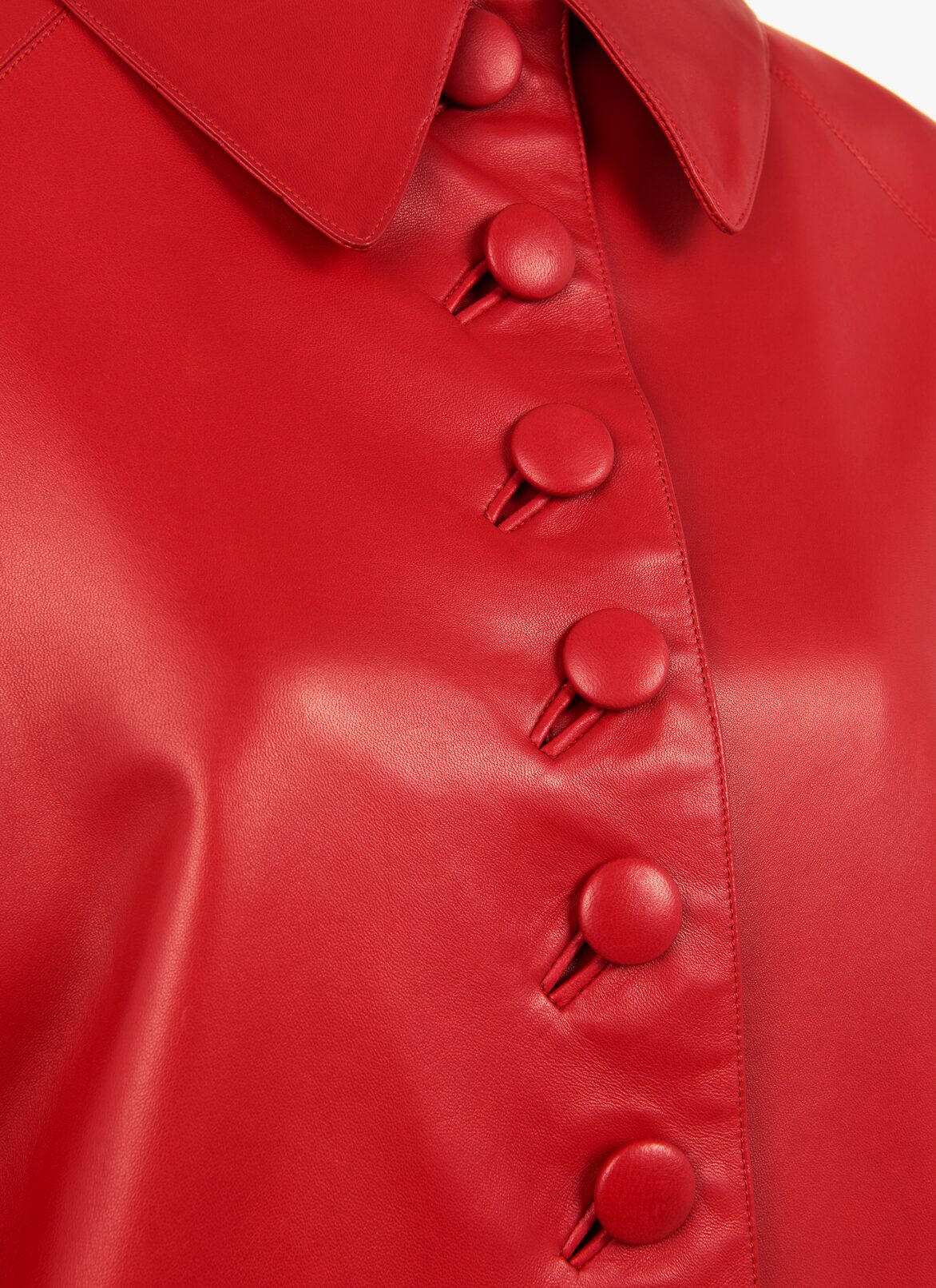 Leather Coat ALAÏA RED LEATHER COAT
